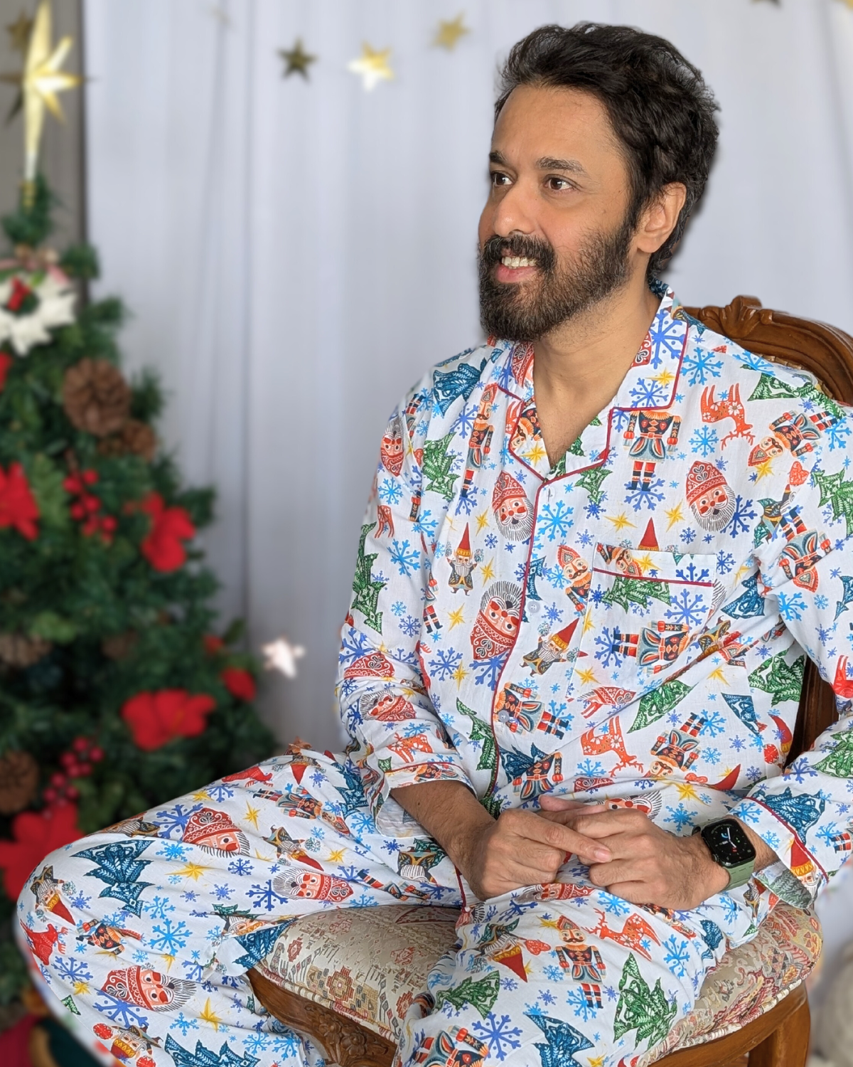 Cotton Pajama Set, Men | Christmas Rock