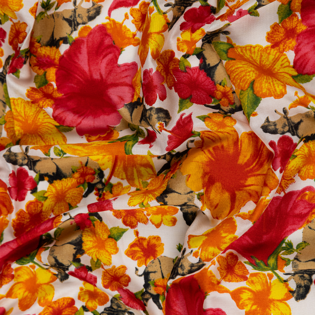 Modal Fabric | Hibiscus