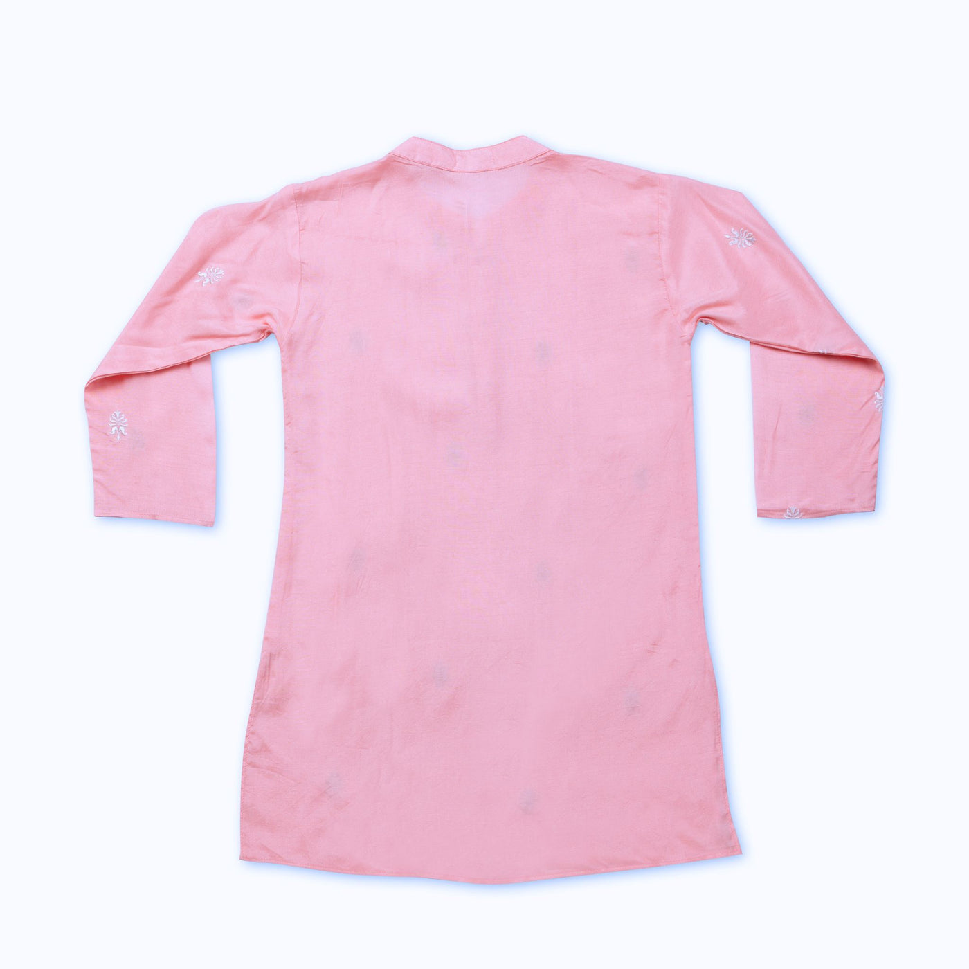 Embroidered Viscose Silk Kurta for Boys, Men | Pink