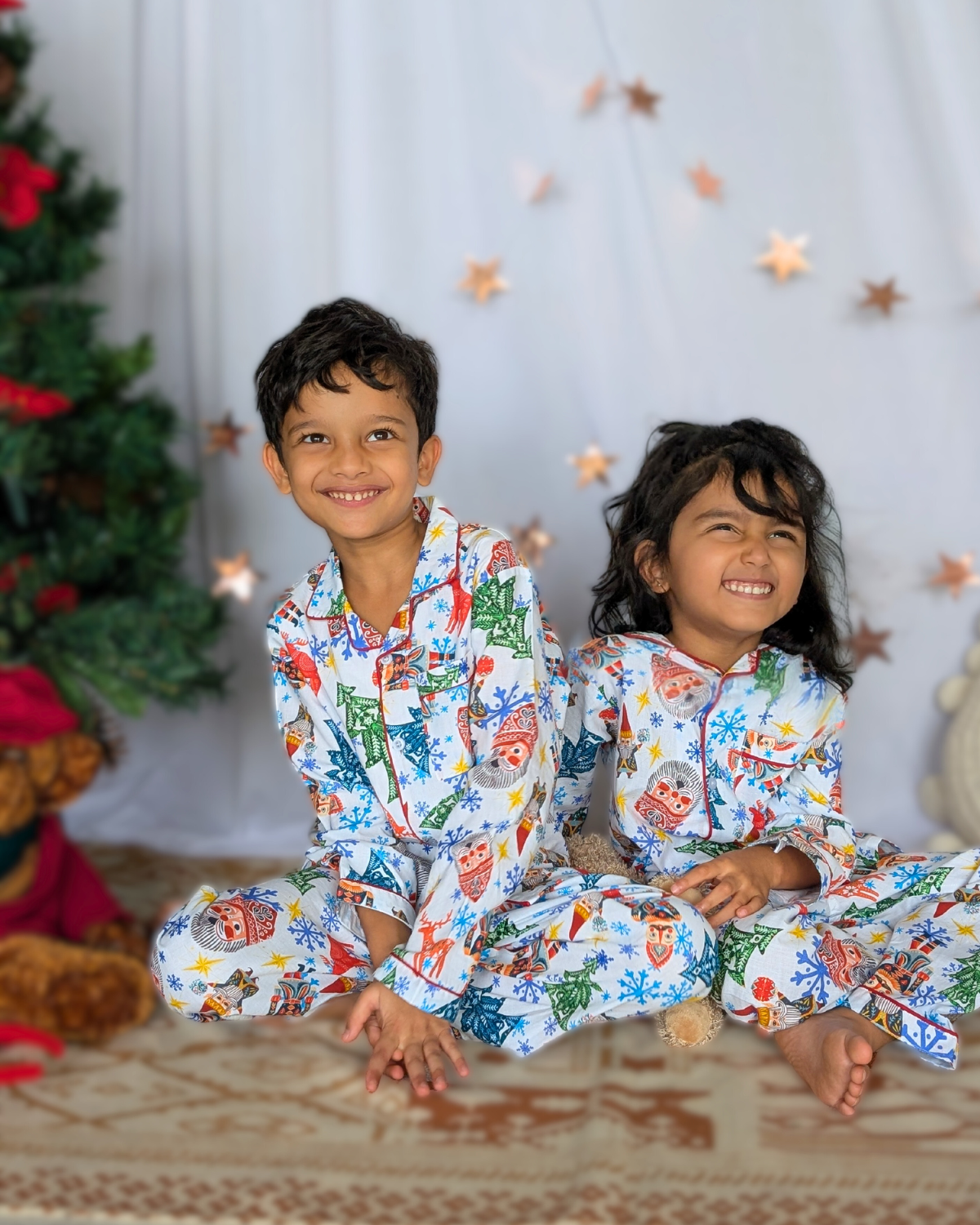 Cotton Pajama Set for Kids | Christmas Rock