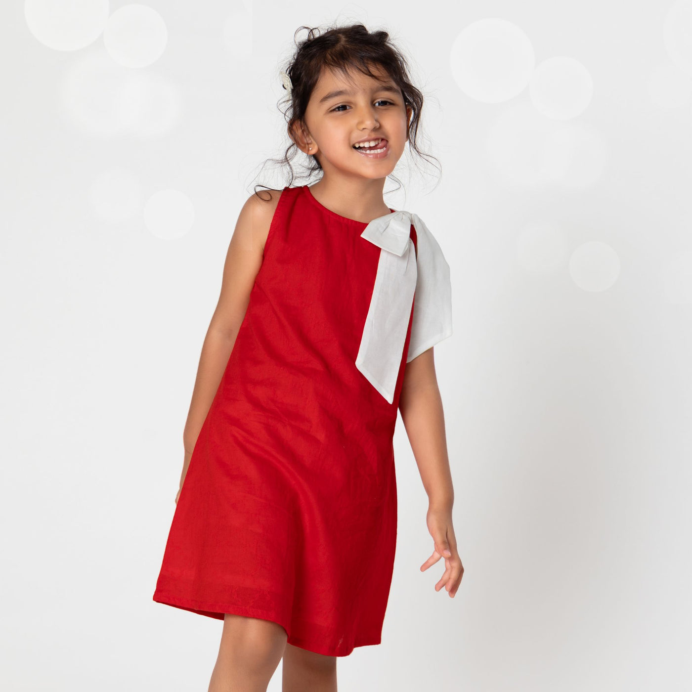 Cotton Dress | Colour Pop Red | 0-12Y