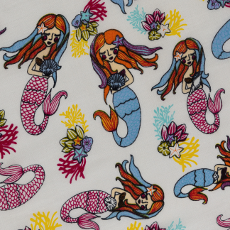 Modal Fabric | Mermaid, White
