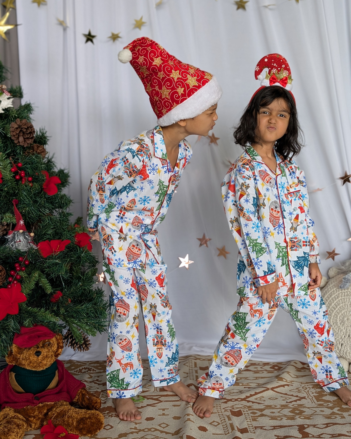 Cotton Pajama Set for Kids | Christmas Rock