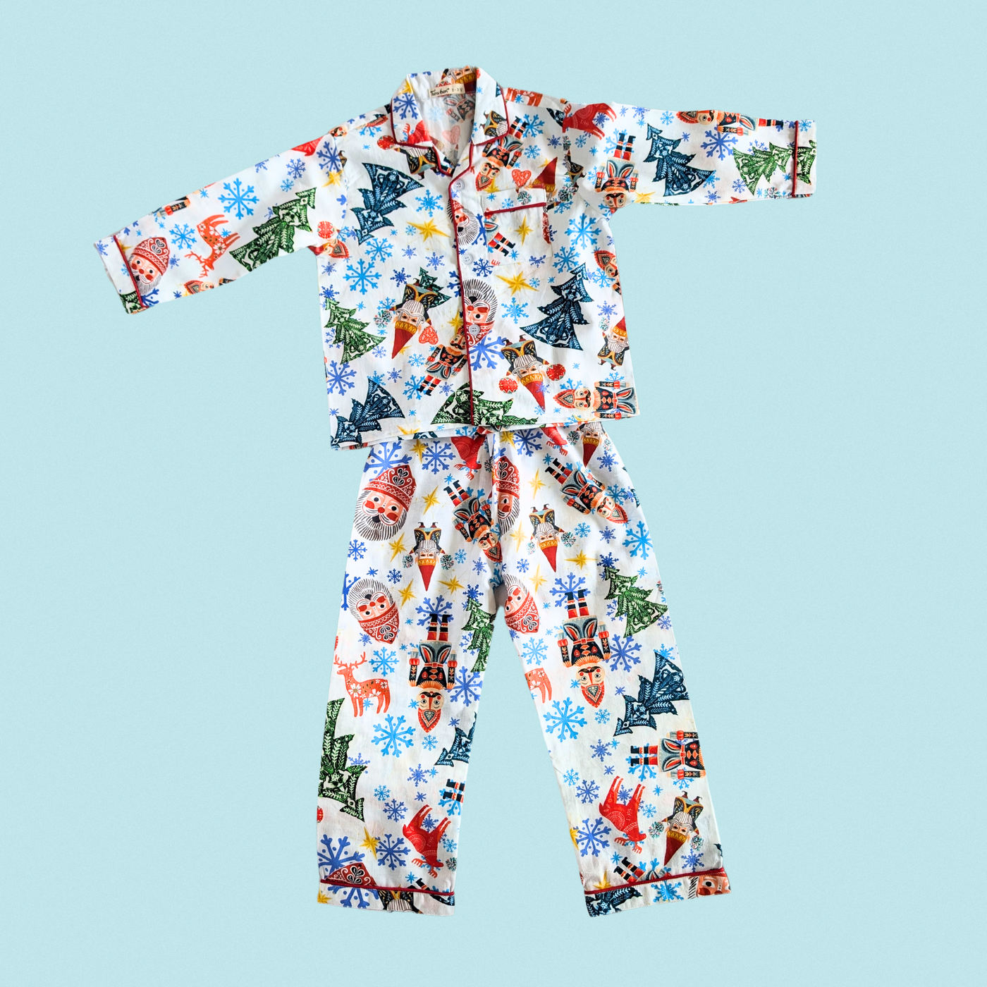 Cotton Pajama Set for Kids | Christmas Rock