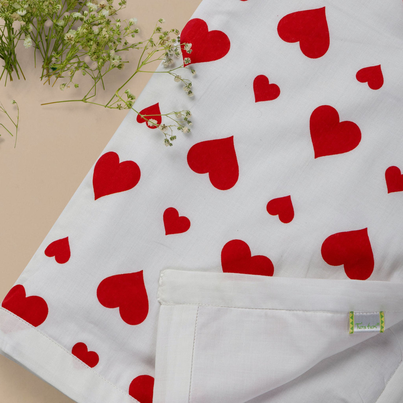 Cotton Baby Blanket - Hearts (0-2Y)