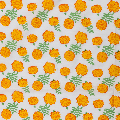 Cotton Malmal Fabric | Marigold