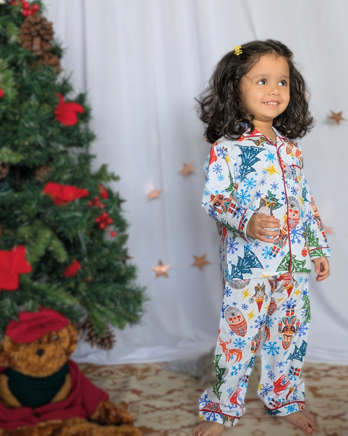 Cotton Pajama Set for Kids | Christmas Rock