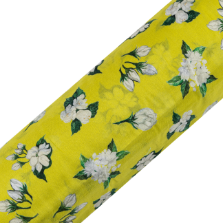 Cotton Malmal Fabric | Neon Jasmine