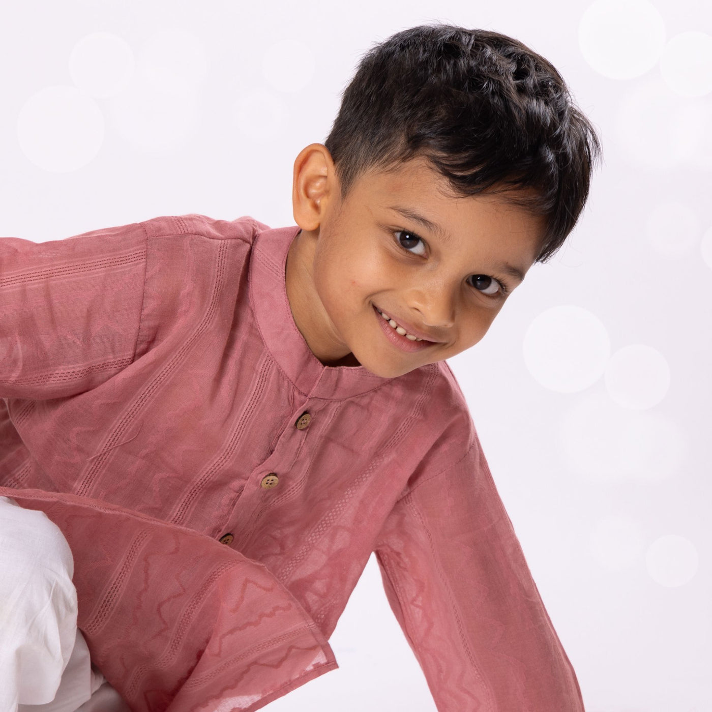 Cotton Kurta for Boys, Men | Colour Pop, Dusty Rose