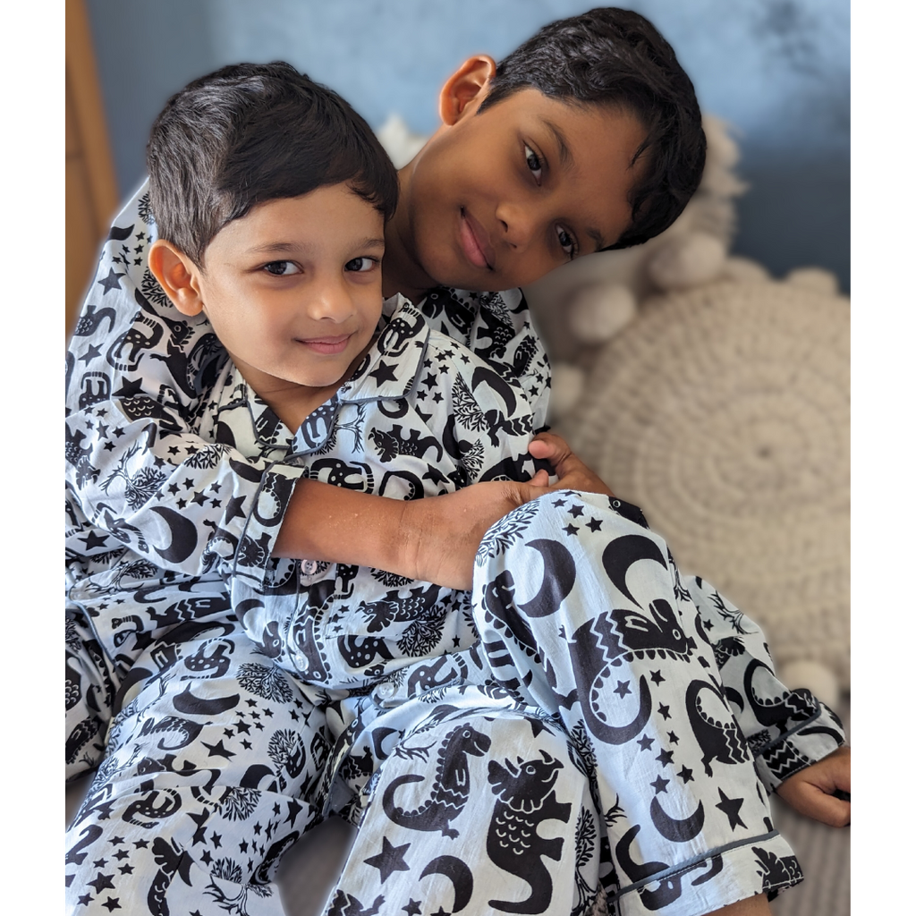 Father son matching dinosaur sales pajamas