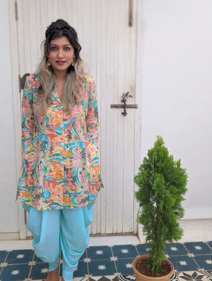 Dhoti kurti with jacket outlet